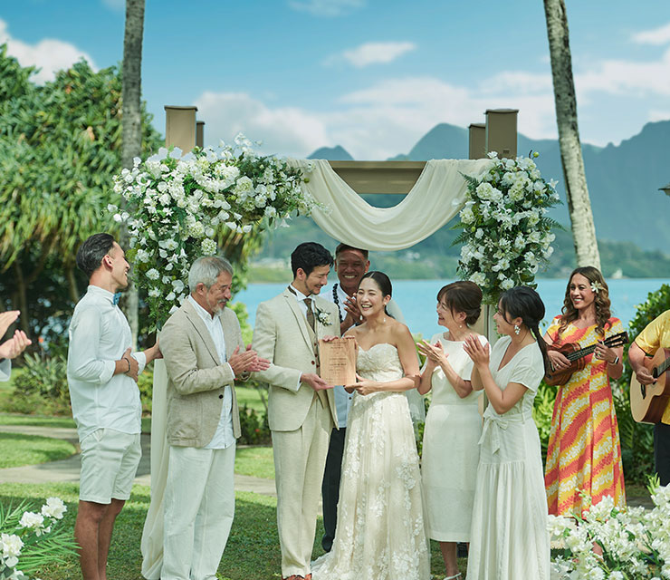 ハワイアン ムームー アロハシャツ ペアセット 結婚式 ウェディング-