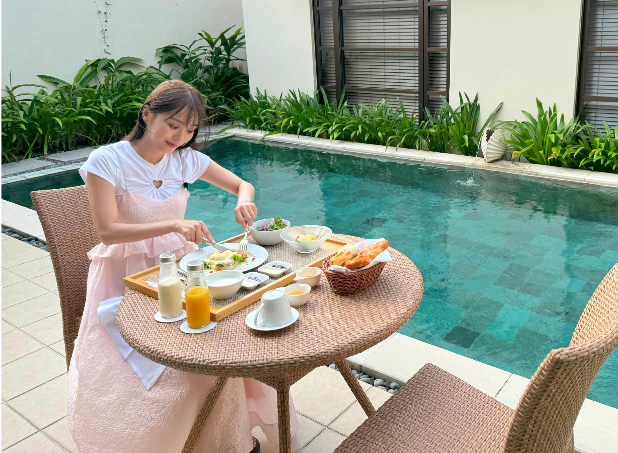 写真:「インルームダイニング」でBreakfast